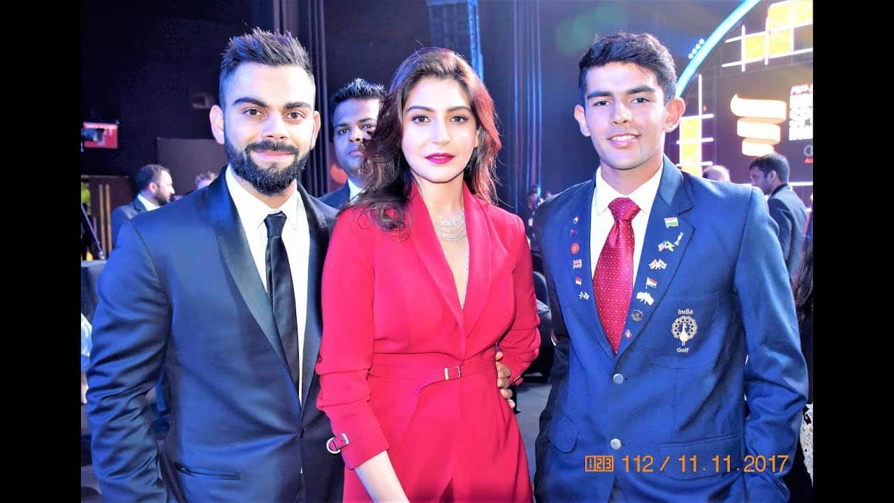 Aadil Bedi with Virat Kohli and Anushka Sharma