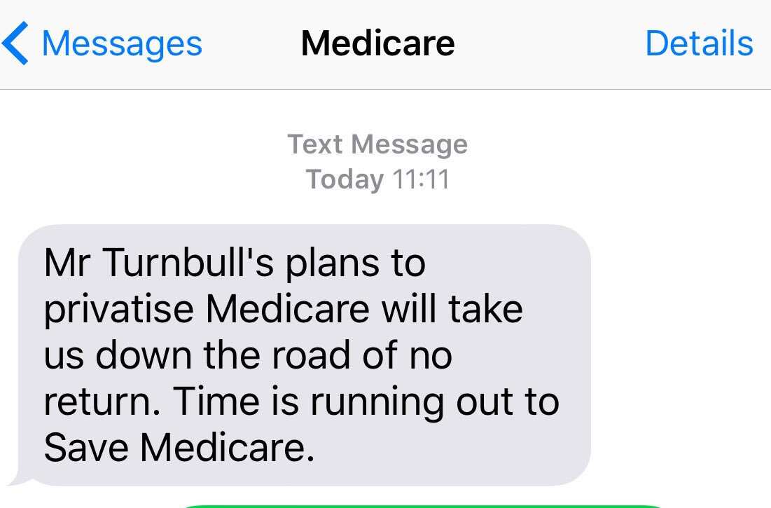 Medicare Text Message