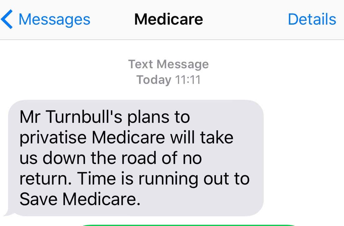 Medicare Text Message