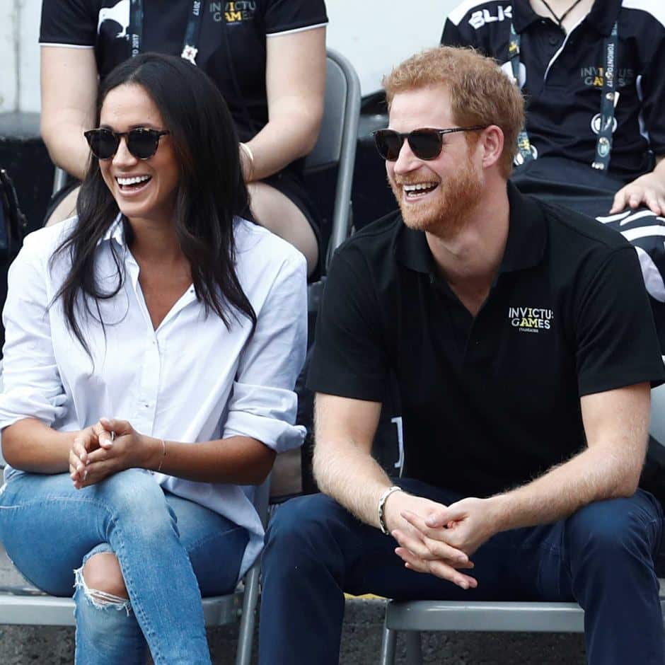 Harry and Meghan's first appearance together as a couple