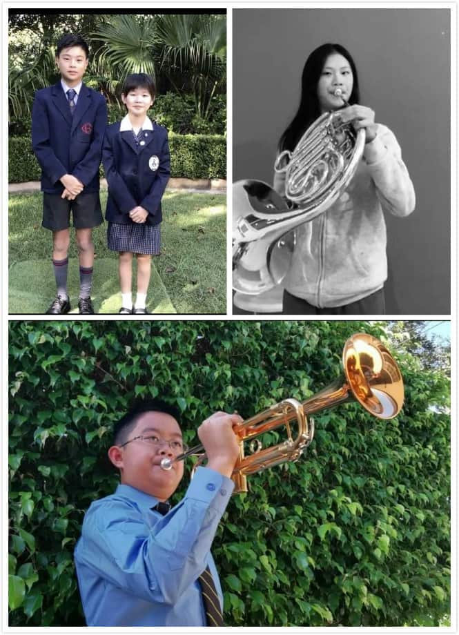 将在纪念仪式上进行才艺表演的部分华人孩子