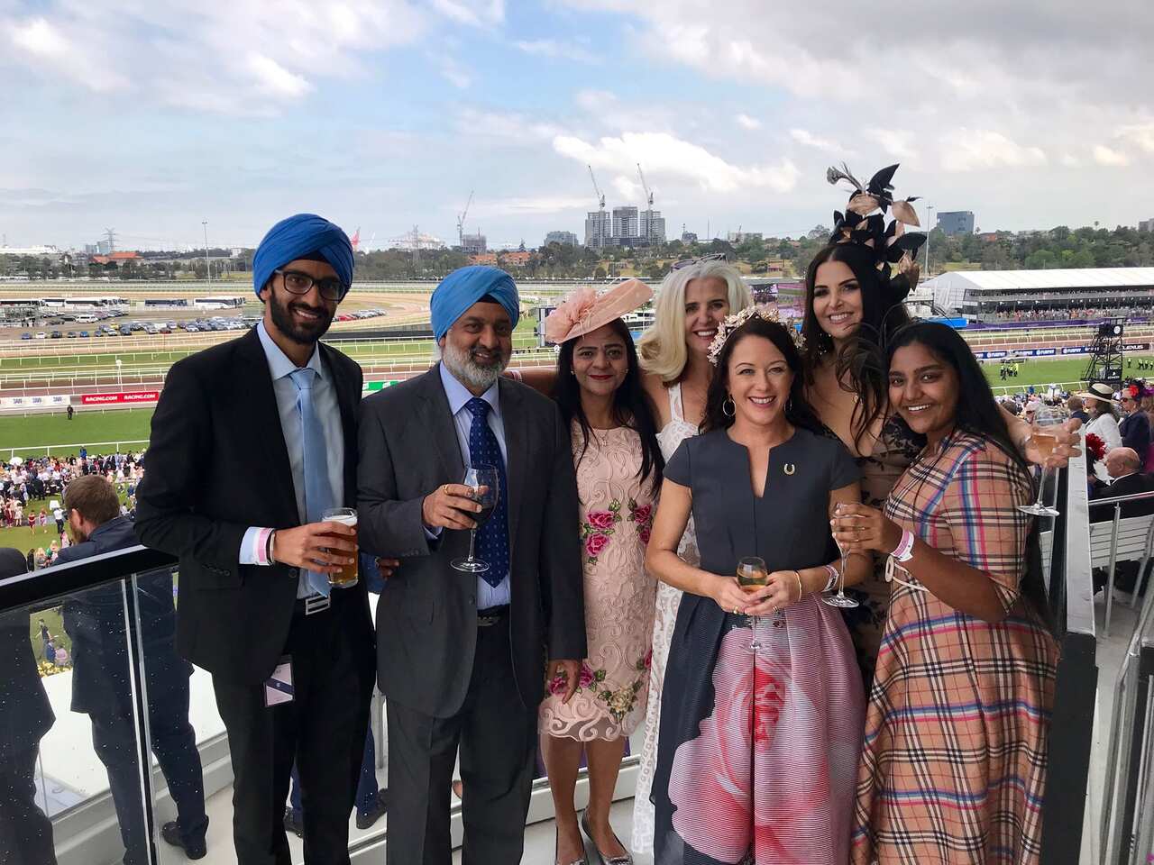 Monia and Param Virdi at Melbourne Cup 2018