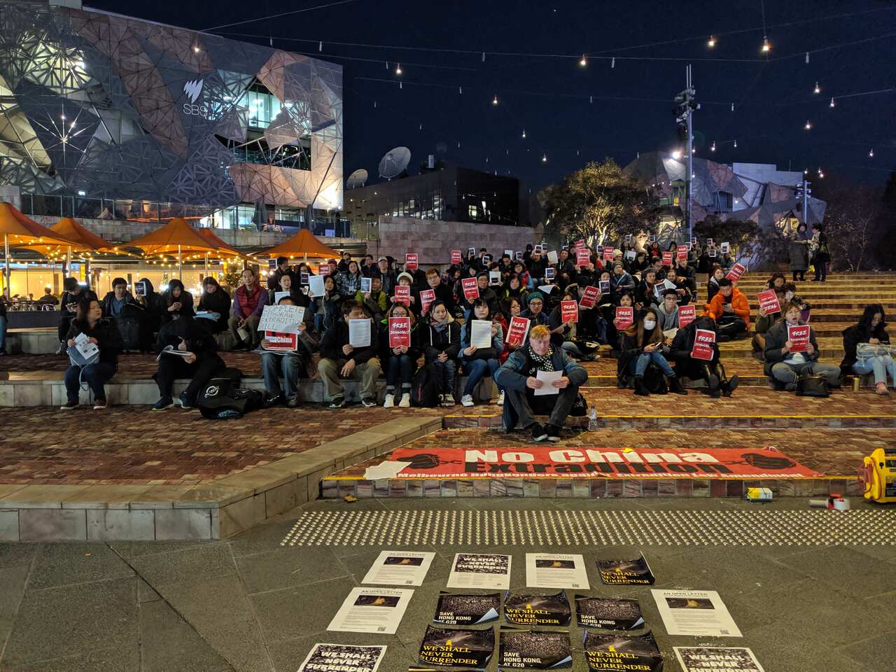 Hong Kong Australians in Melbourne held assembly rally to show support to HK on 26 Jun 2019.