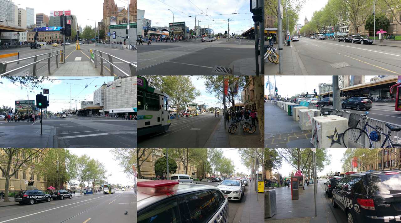 Melbourne's Federation Square on AFL grand final day
