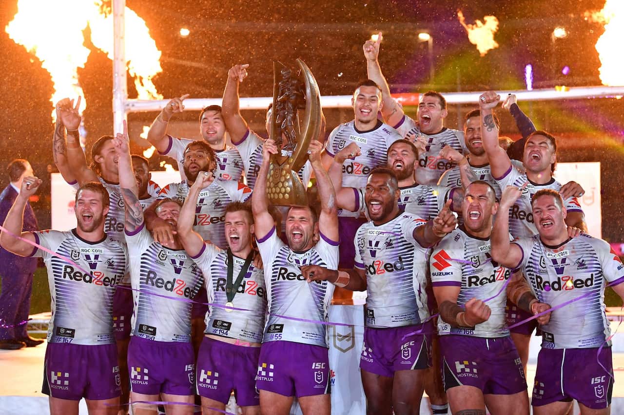Melbourne Storm hold on to defeat Panthers in dramatic NRL grand final