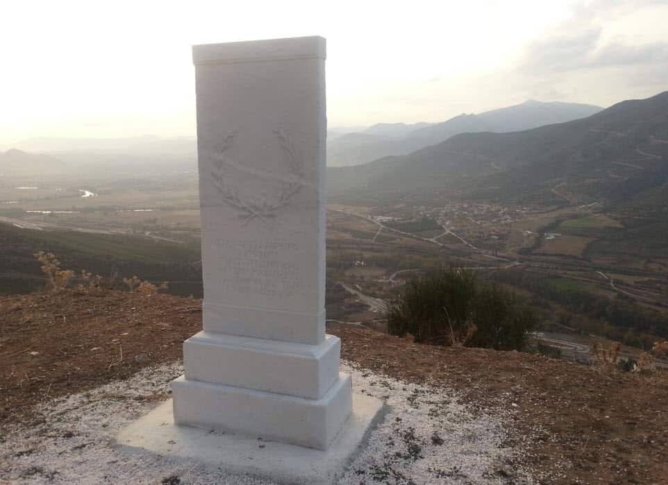 A memorial was built to honour the Allied soldiers who died fighting the Nazi forces in Ambelakia in WWII.