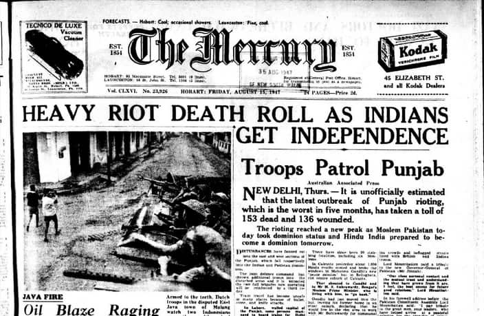 The Mercury on Indian Independence