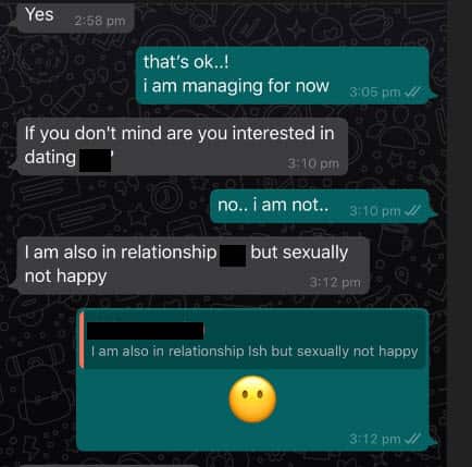 Message received by Sonia* 