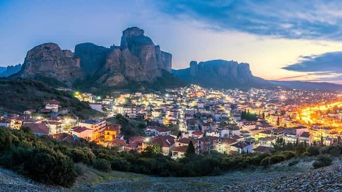 Magical sunset in Meteora.