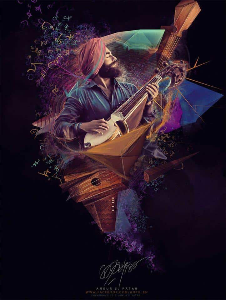 The original digital illustration by Ankur Patar, created in Brisbane, Australia