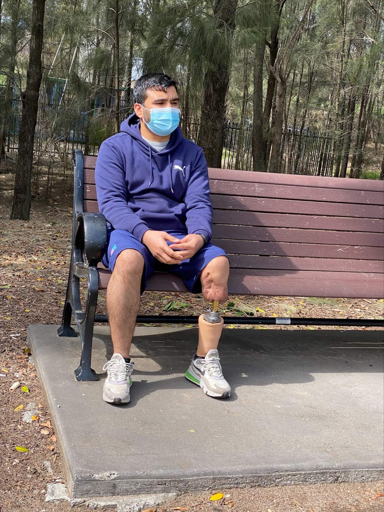 Aminullah Arsalan lost his left leg in a Taliban ambush before the age of 20.