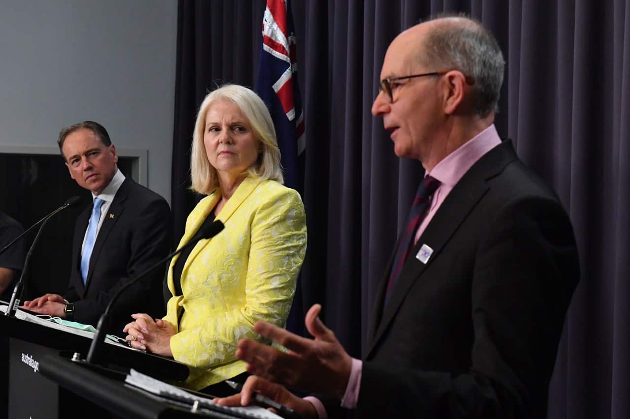 Greg Hunt, Karen Andrews and Paul Kelly. 