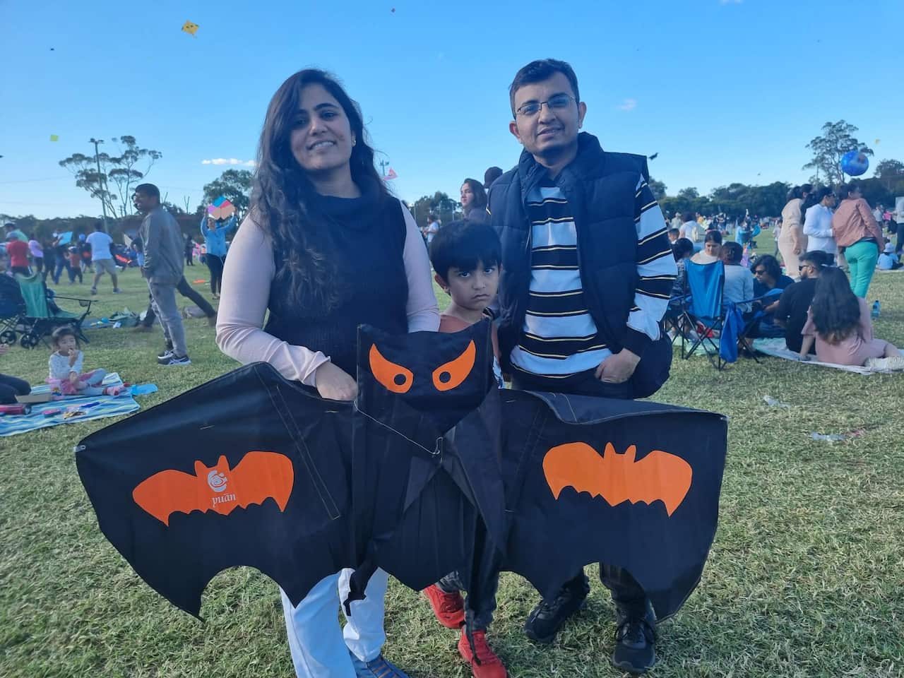 Indian family at the Kite Flying Festival