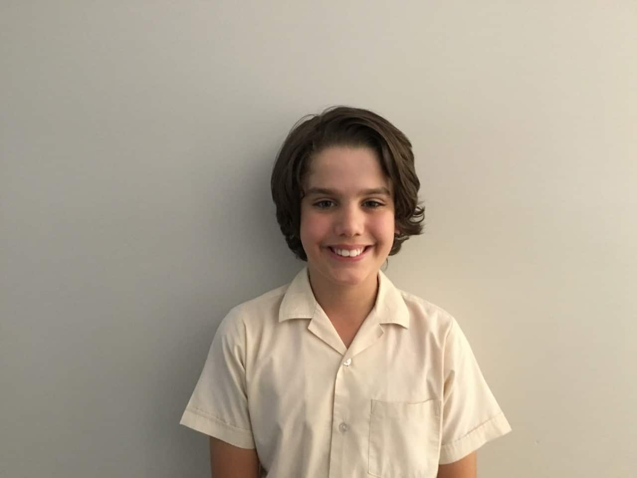 Greek language school student Michalis Siamplis. 