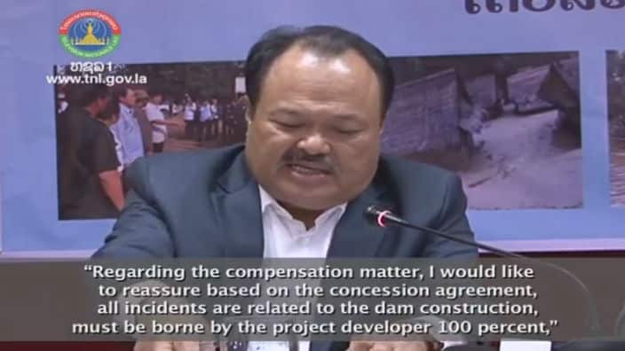 Lao Minister for Energy and Mines press conference