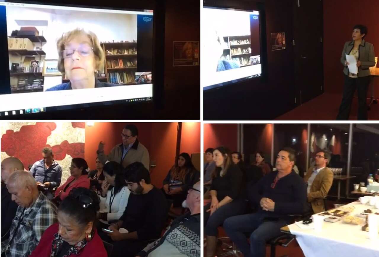 SBS Spanish interviewing Dra. Mirtha Guianze with the audience