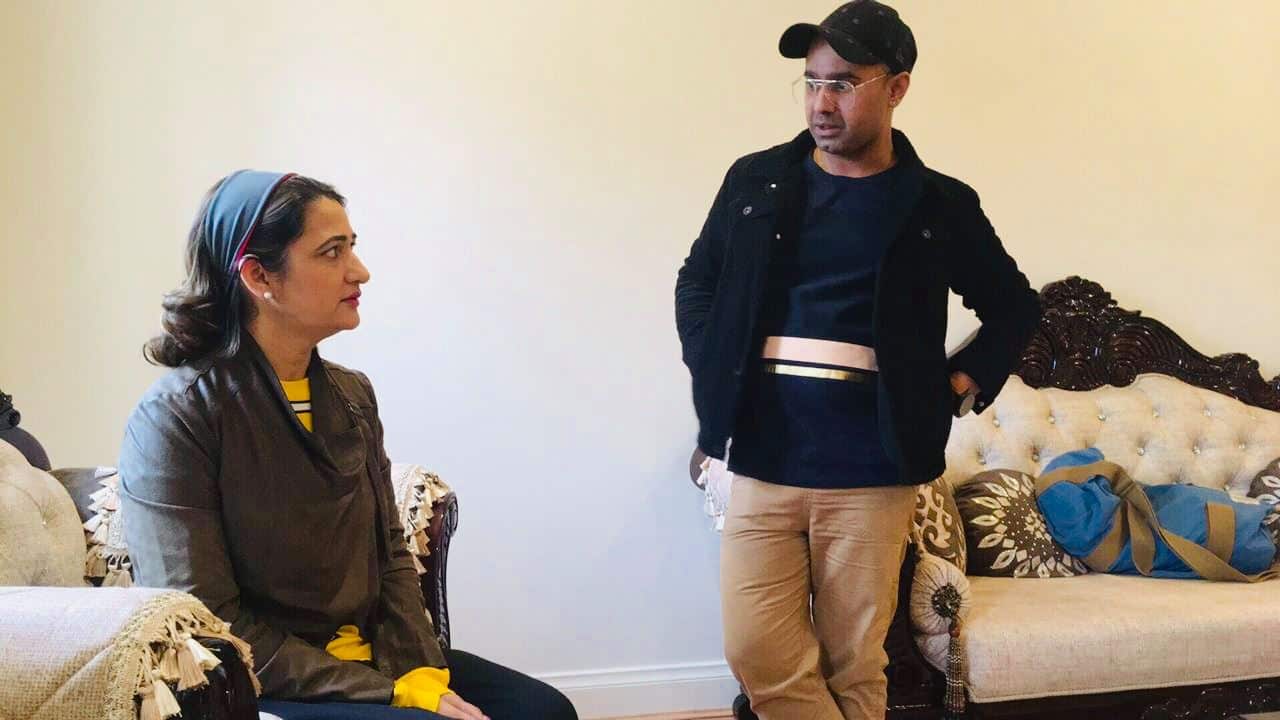 Alex Singh (right) during a rehearsal session for Moga to Melbourne