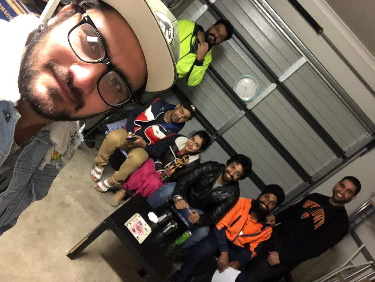 Performers in the theatre play Moga to Melbourne