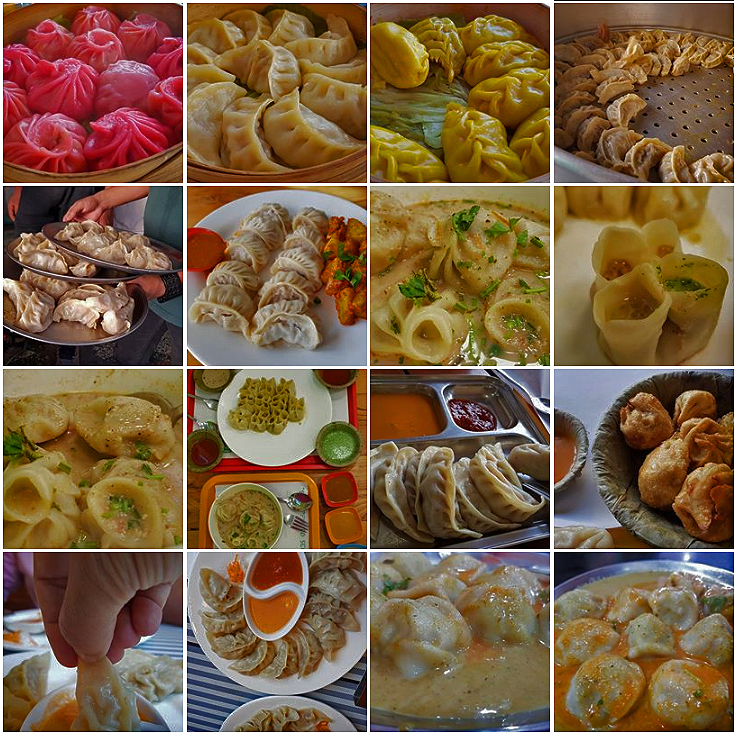 Different types of momos