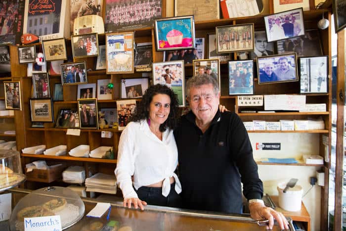 Gideon Markham at Monarch Cakes with his daughter, Nikki Laski. (Audrey Bourget)