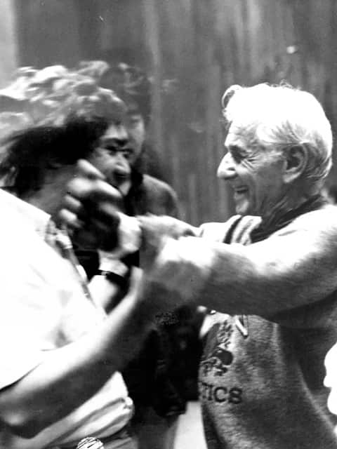 Pier Giorgio Morandi with Leonard Bernstein