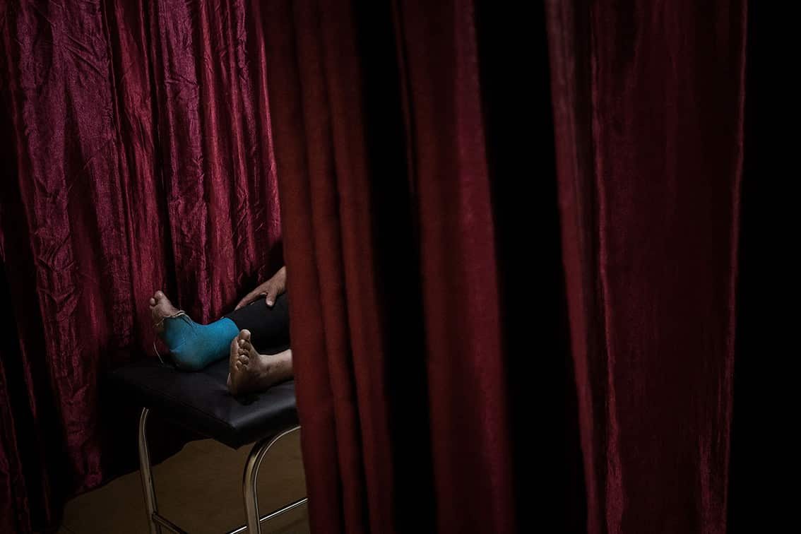 GAZA. 3rd March 2020. Mahmoud Salah Shaban goes to the MSF clinic three times a week for treatment.