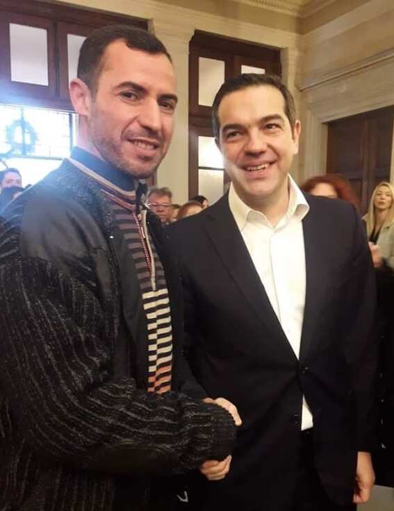 Mahmoud Moussa and Greece PM Alexis Tsipras. Image: Mahmoud Moussa