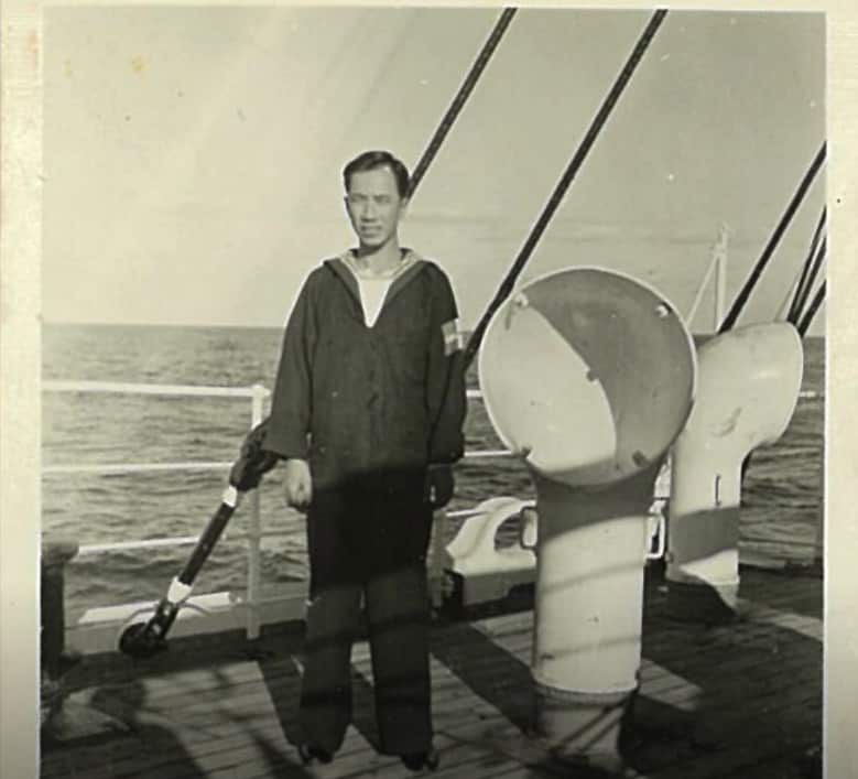 Mr Louie when he worked as a sailor.