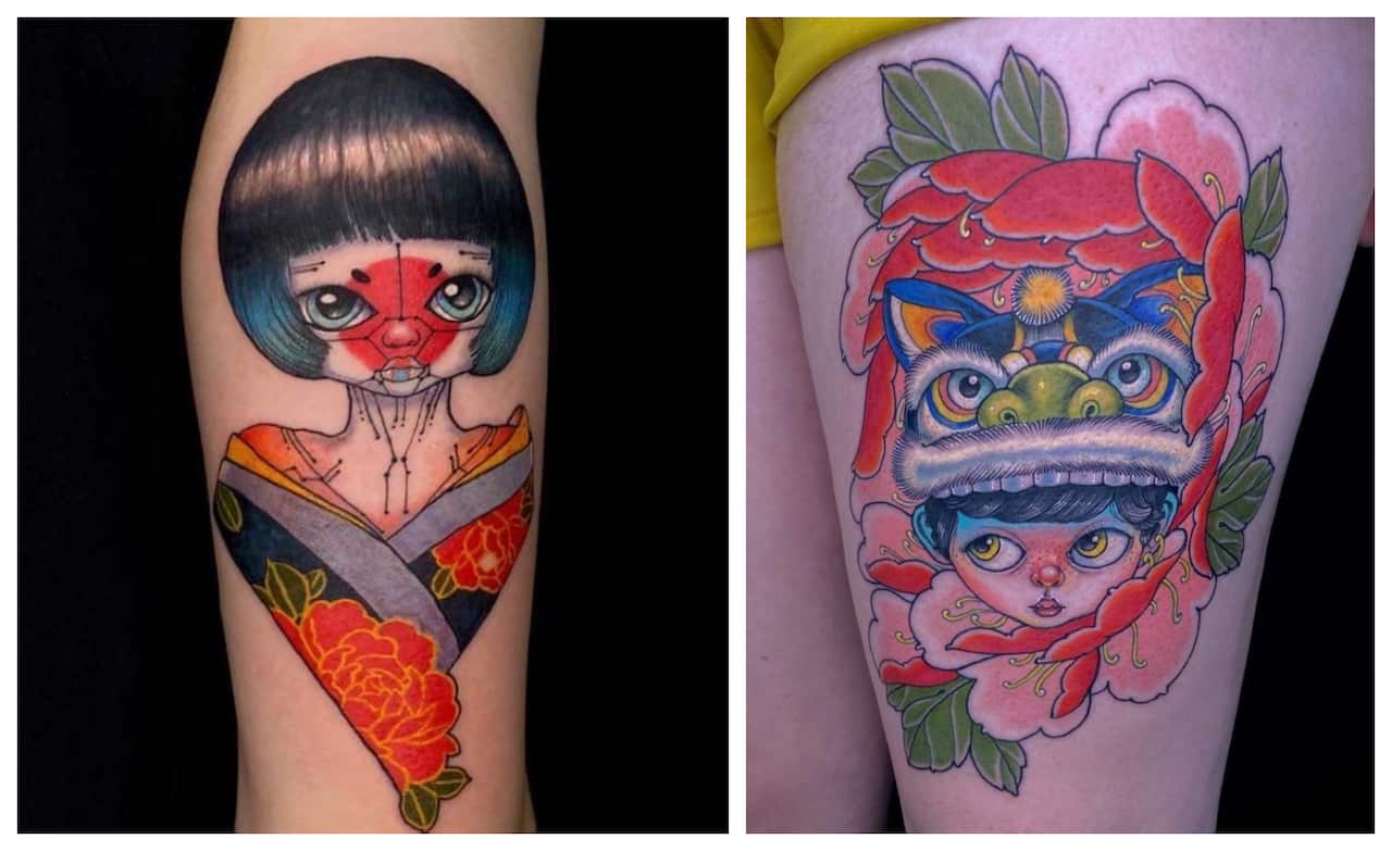 ลวดลายการสักของคุณวุฒิไกร ที่มีเอกลักษณ์