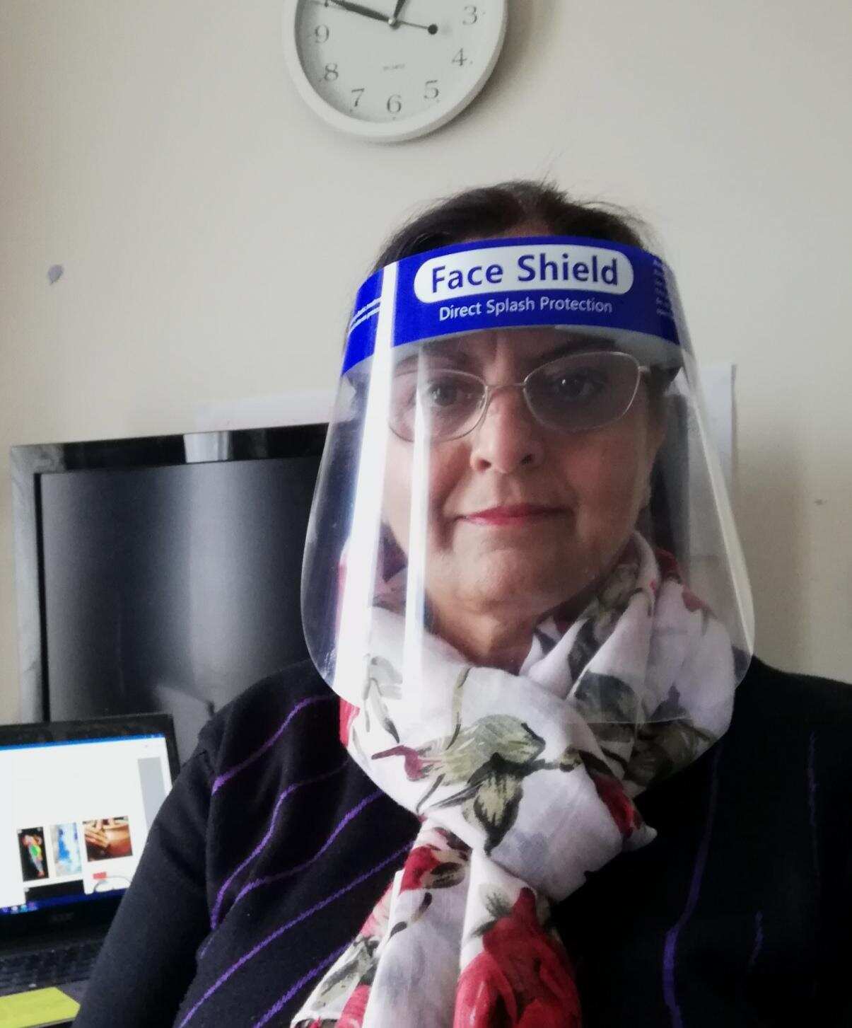 Gurjinder Kaur Saxena, a VCE teacher in Melbourne, now wears a face shield in school.