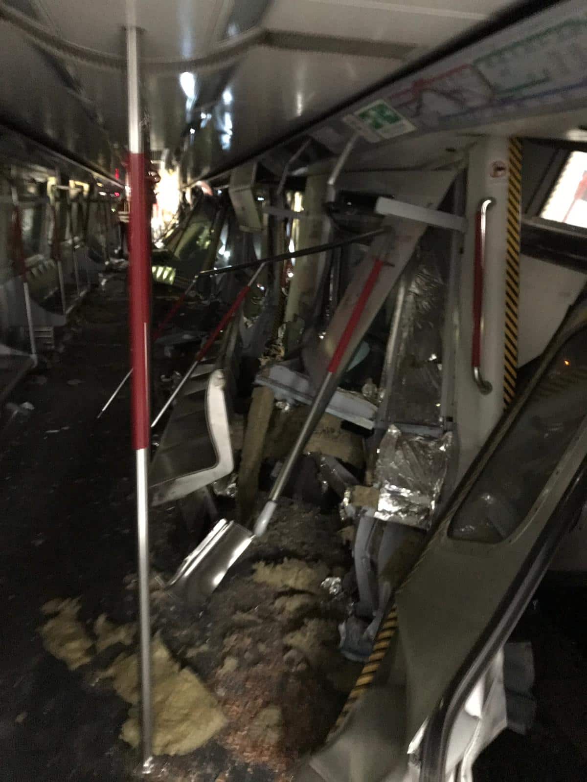 Two MTR trains collide during system test in Hong Kong.