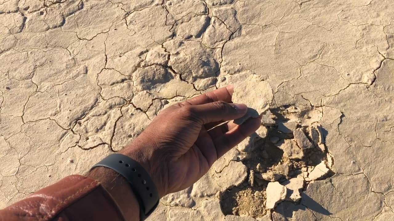 Sand and clay at Lake Mungo