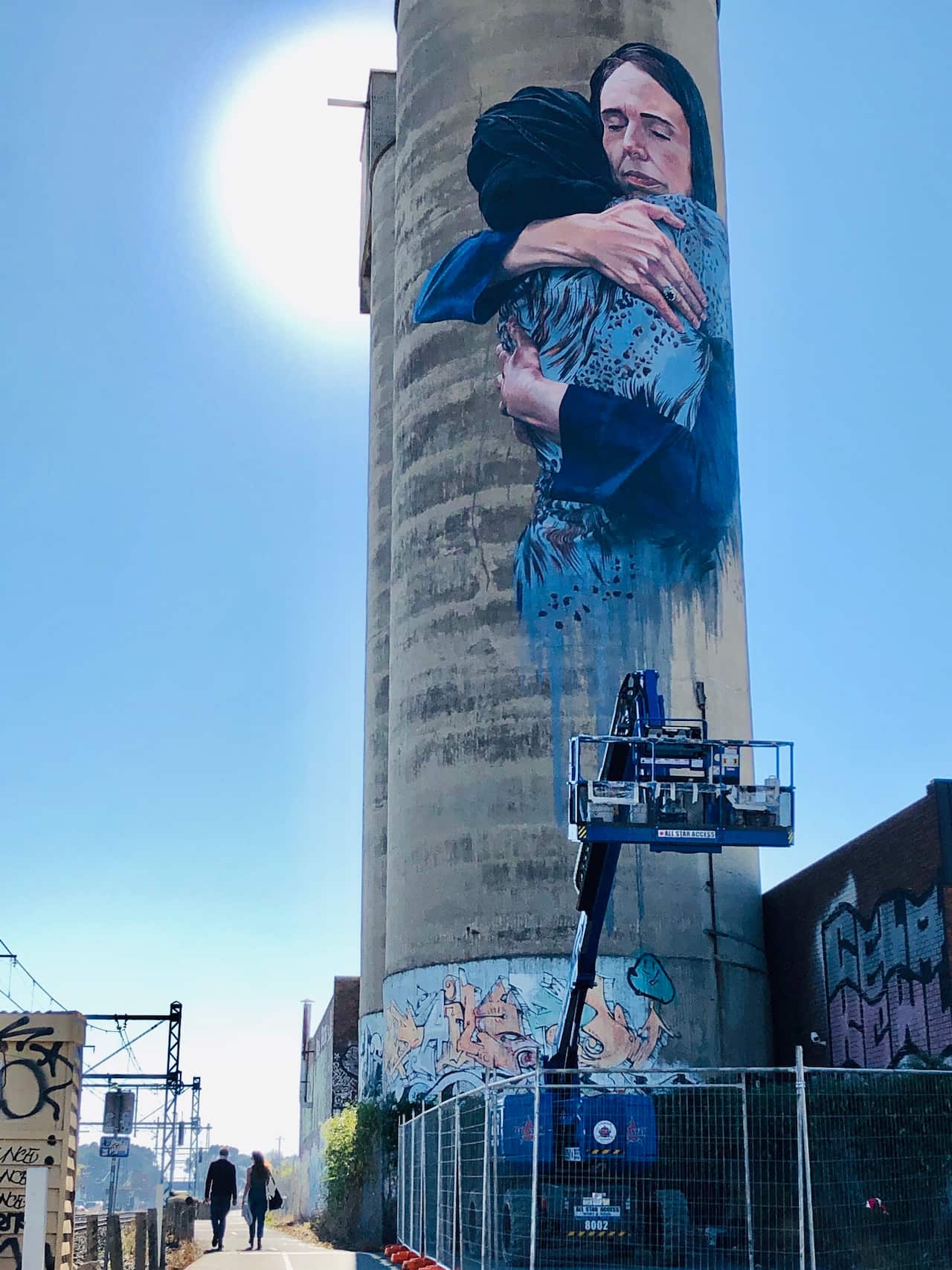 Jacinda Ardern mural by Luciana Fraguas