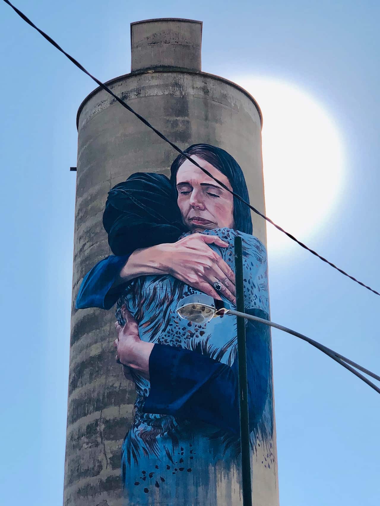 Jacinda Ardern mural by LF