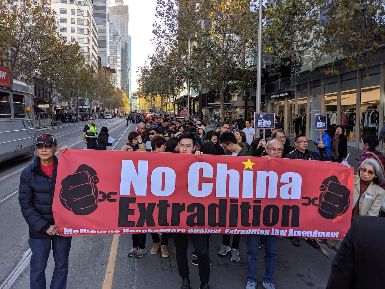 No China Extradition Protest in Melbourne
