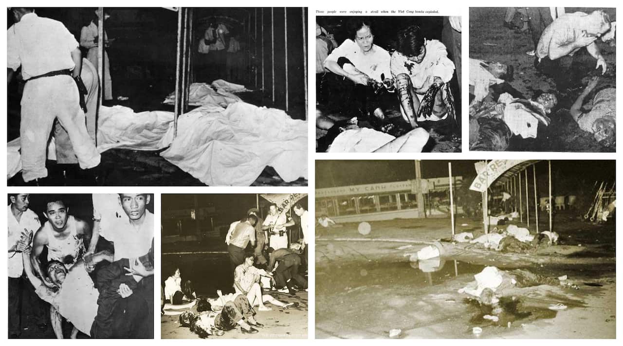 Vụ nổ bom nhà hàng Mỹ Cảnh ở Sài Gòn làm 42 người chết và 81 người bị thương ngày-25-6-1965