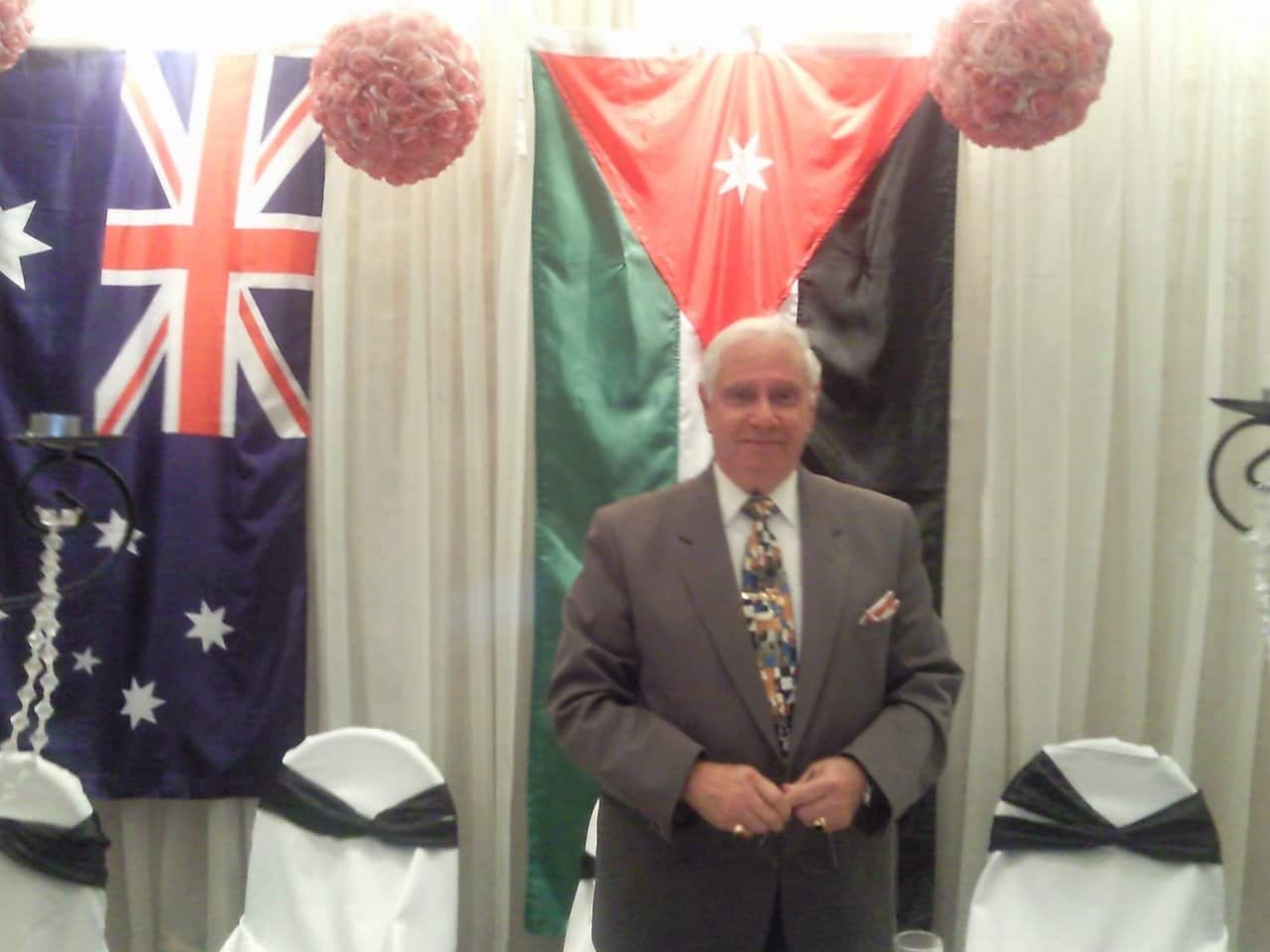 ميخائيل حداد في إحدى  مناسبات الجالية 