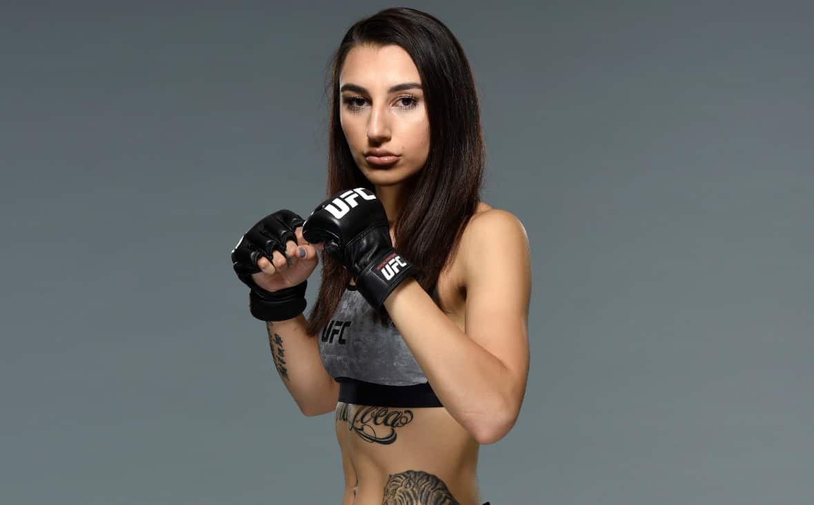 Nadia Kassem poses for a portrait during a UFC photo session on November 16, 2017 in Sydney, Australia.