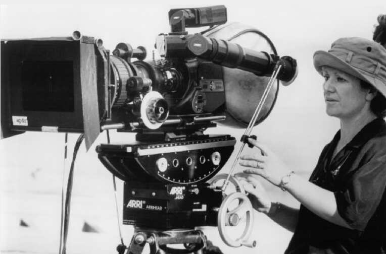 woman director behind camera
