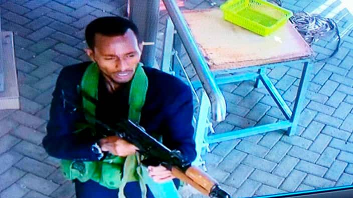 Security camera shows one of the alleged attackers 