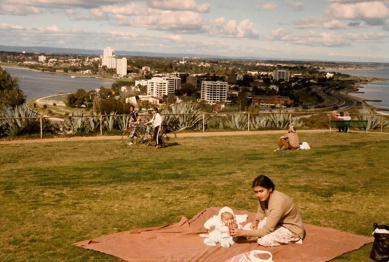 Nalin's wife and daughter