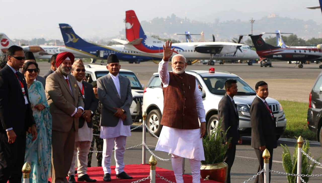 Narendra Modi in Nepal for two days visit.