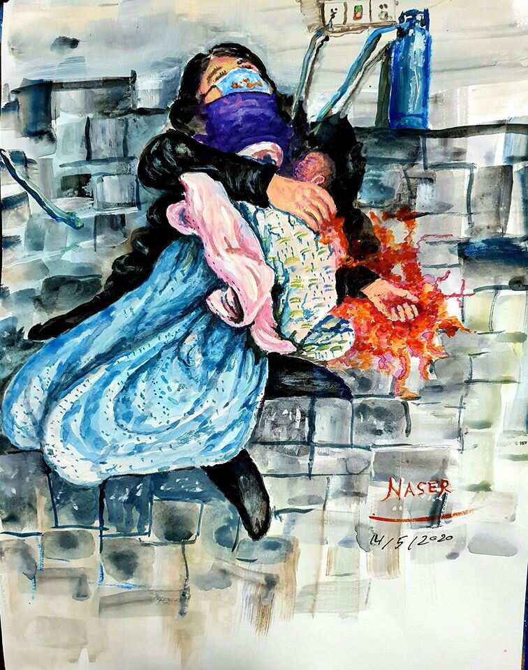 Hazara asylum seeker Naser Moradi's painting 