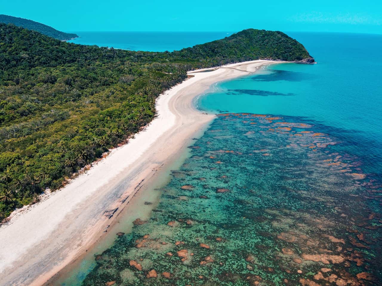 Great barrier reef from above