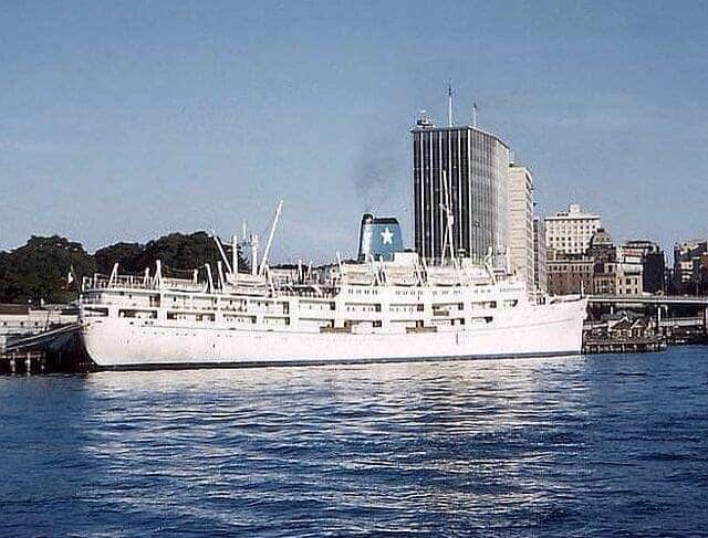 La nave Roma, a bordo della quale Sam e la sua famiglia arrivano in Australia nel 1964