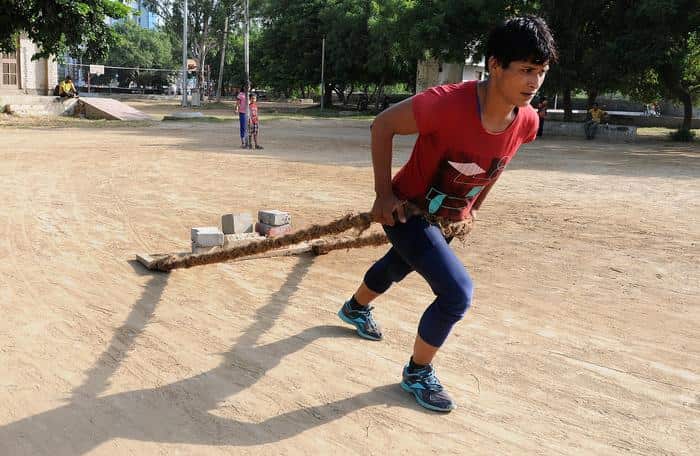 Neetu training at Chotu Ram Stadium. 