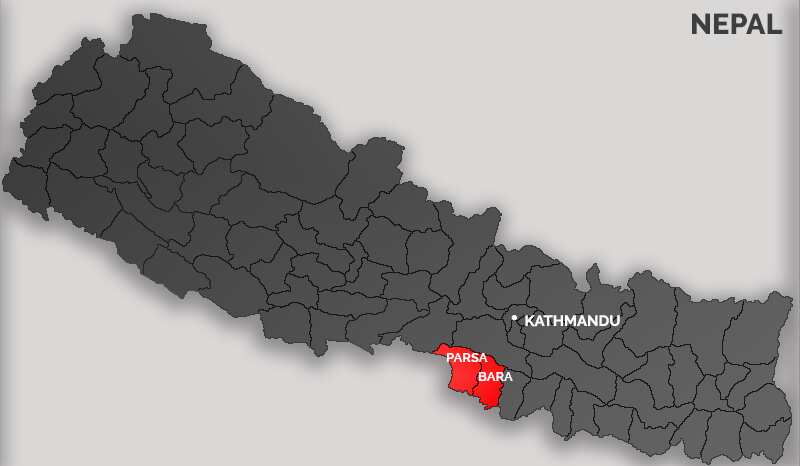 Nepali districts of Bara and Parsa