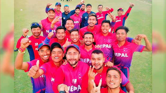 Nepali Cricket Team in early 2019