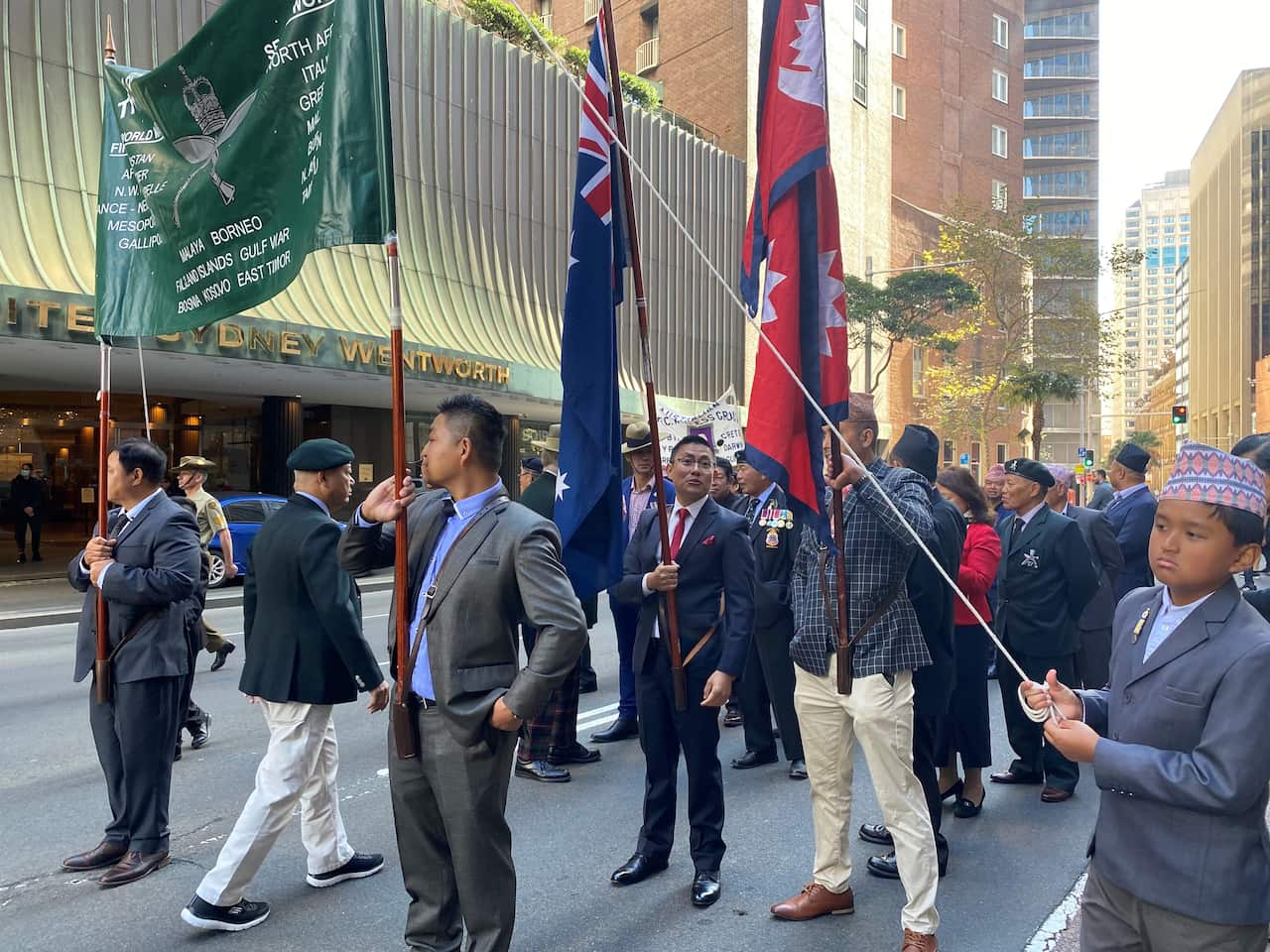 Former British Gurkha and Nepal Army members took part in 2021 Anzac Day parade in Sydney
