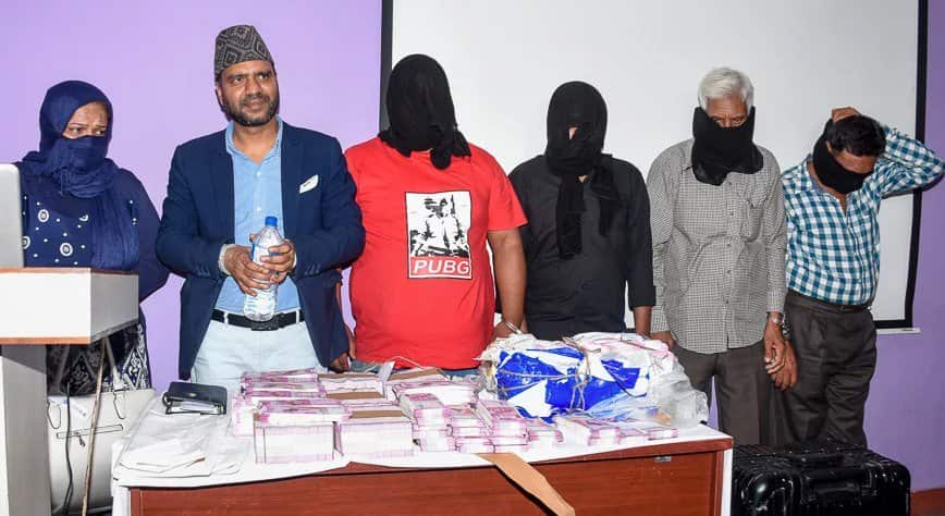 Nepal police arrested people suspected of laundering fake Indian currency notes.